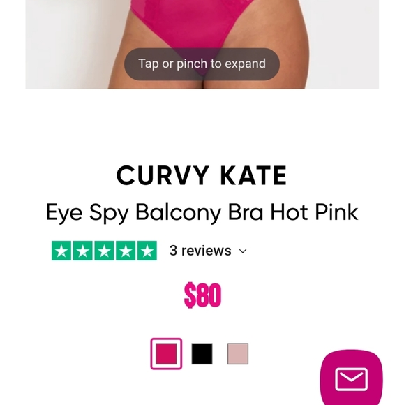 Eye Spy Balcony Bra and Panty Hot Pink - Picture 4 of 10